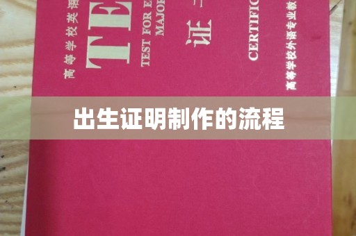 京山出生证明制作的流程